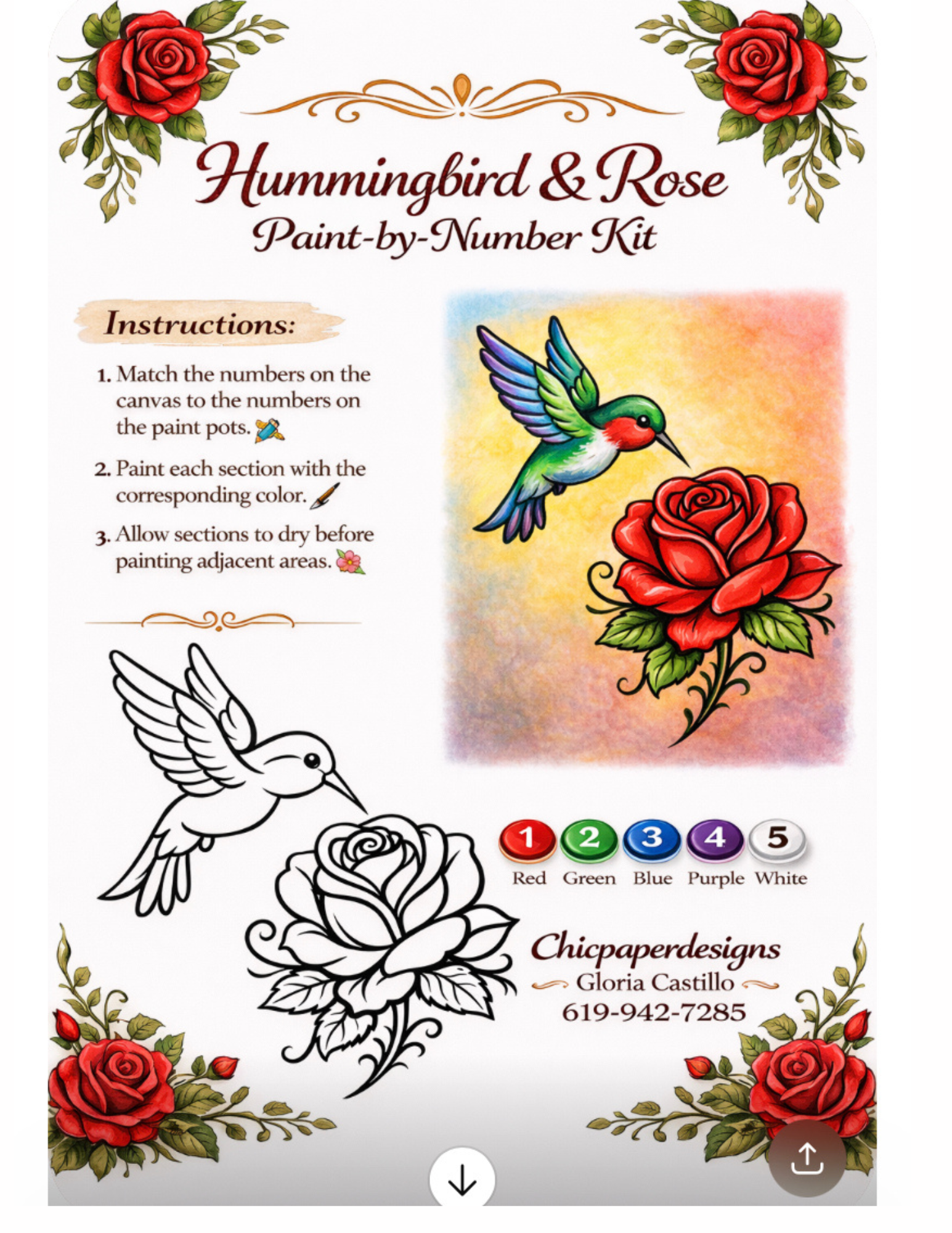 Maria's Garden Paint Kit